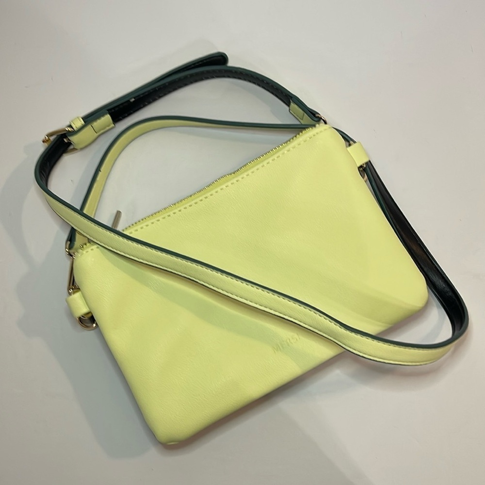 Brand New MERSI Vegan Leather Crossbody Bag - Black, Green, and Yellow